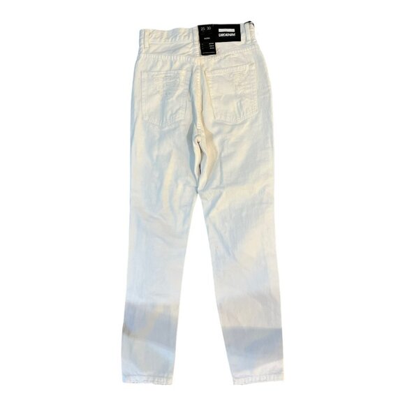 DrDenim Nora White Distressed Jeans Sky High Regular Fit Relaxed Leg - Picture 2 of 6